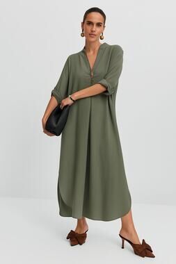 Wiggy Kit M green St. Germain maxi kaftan dress